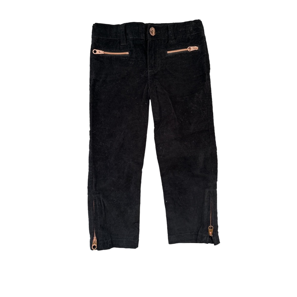 Ted BAKER Kids 3T Black Velvet Skinny Pants Trousers